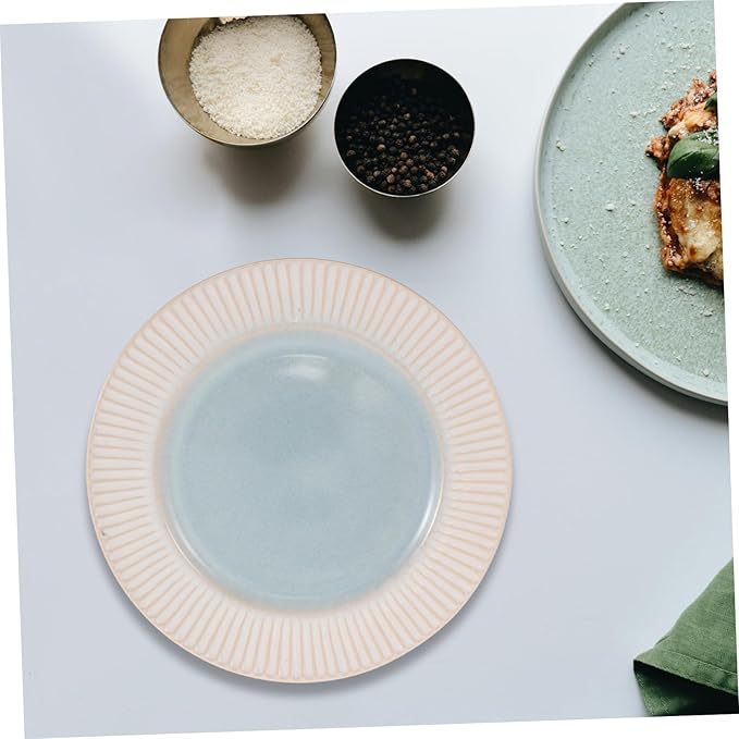 ARTIBETTER Round Plate Ceramic Western Style Serving Tray Steak Snack Decorative Plate for Restaurant Wedding Dinnerware