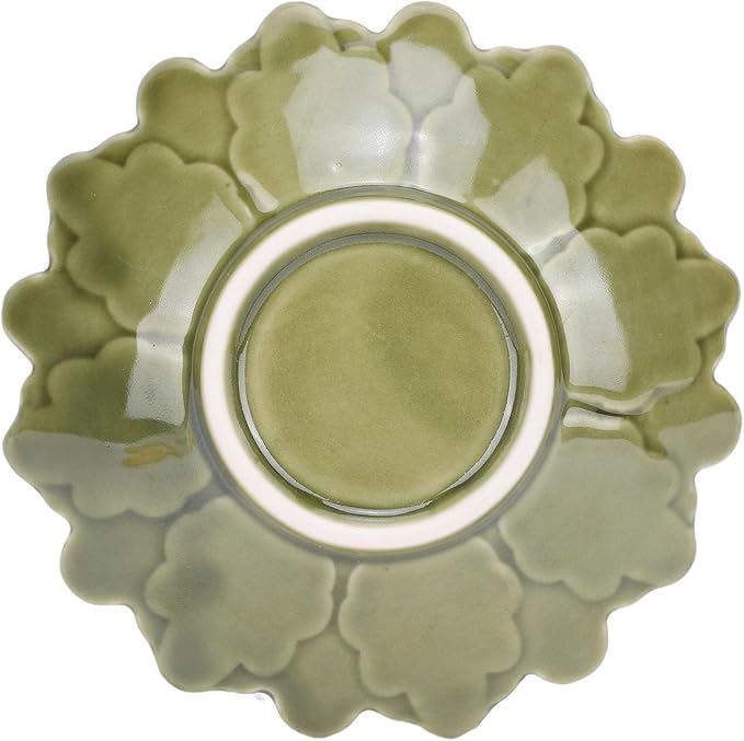 GLOGLOW Decorative Dish Vintage Japanese Snack Plate Ceramic Small Appetizer Plate for Nuts Fruits Sushi Condiments Desserts Tea Tray with Elegant Retro Design