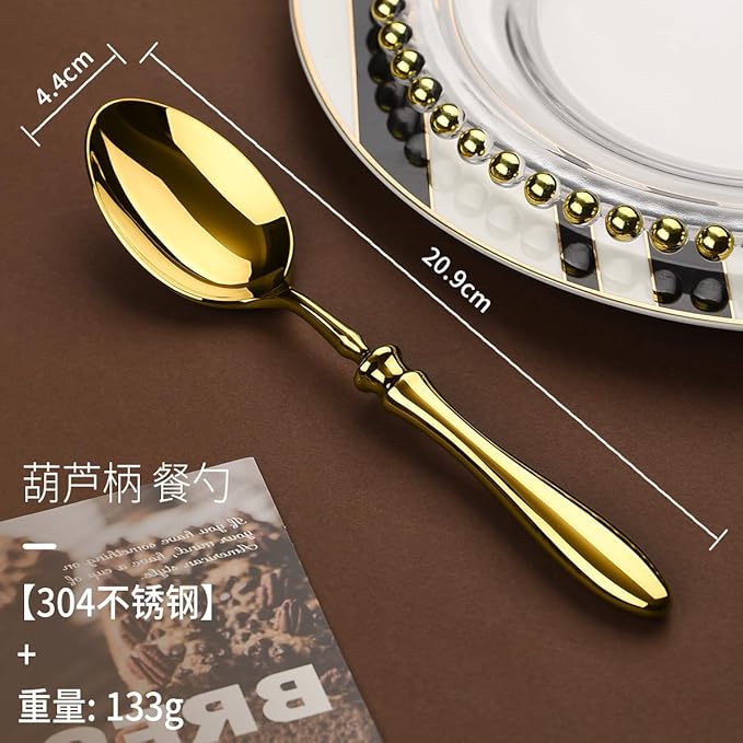 Gold Silverware Set for 10 Flatware Luxury 50 Piece German Gold Utensil Sets 18/8 Stainless Steel Cutlery Set for Kitchen Include Fork Knife Spoon Tableware Fit Hotel Banquet Christmas Essentials