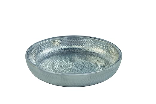 American Metalcraft ADSEAS12 Hammered Aluminum Seafood Tray, Double Wall, Silver, 80-Ounce