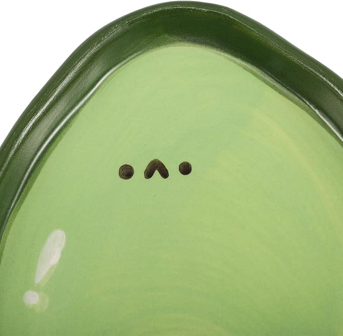 Mikinona Ceramic Appetizer Plate 4-inch Avocado Pattern Decorative Dessert Dish Small Fruit Serving Plate for Home Kitchen Party Use