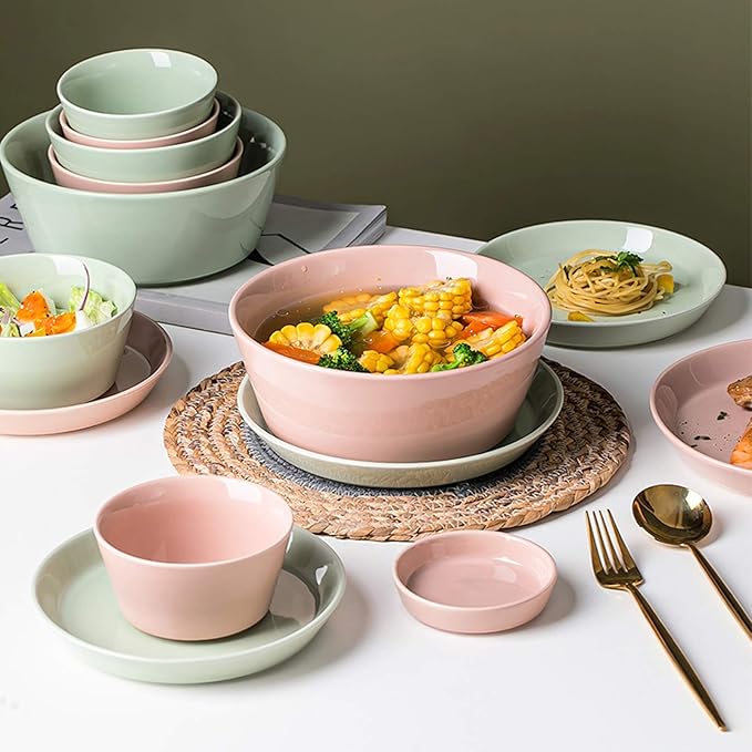 Stylish Dinner Plates,Ceramics Dinner Sets, Nordic Style Porcelain Dinnerware Set