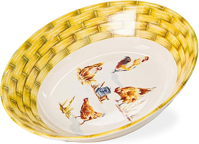 Tudor 16-Piece Premium Quality Round Porcelain Dinnerware Set, Service for 4 - Country Farmyard, See 10 Designs INSIDE!