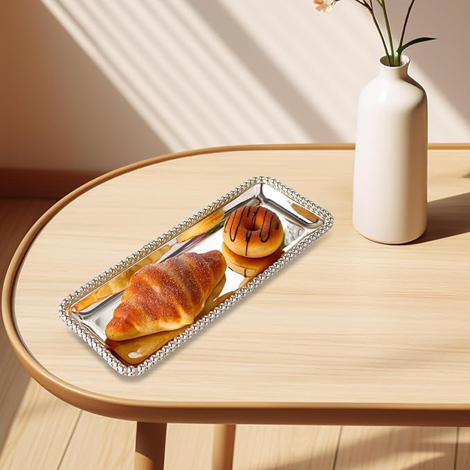 Fruit Plate Serving Tray Lightweight Decorative Multipurpose Storage Organizer Dessert Snack Display Dish for Food Lunch Bar