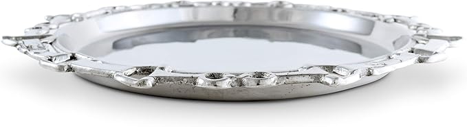 Arthur Court Metal Serving Aluminum Equestrian Round Horse Tray/Platter 12.25 inch Diameter