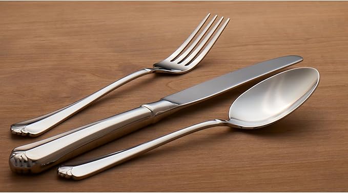 Oneida Golden Juilliard 5 Piece Fine Flatware Set, 18/10 Stainless, Service for 1,Silver