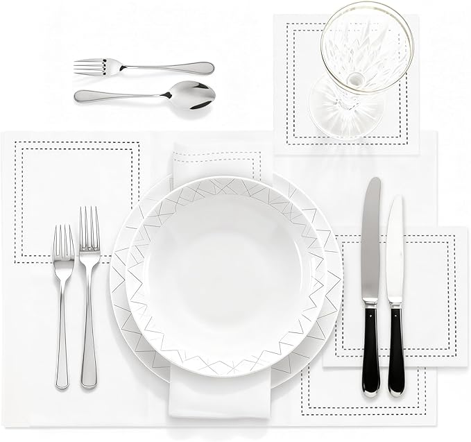 100 Pack White Cocktail Napkins Disposable - Linen Feel 5x5 Inch Premium Dessert Napkins for Weddings, Parties, Birthdays, Anniversary, Suitable for Restaurants, Bars, Reception, Home Events