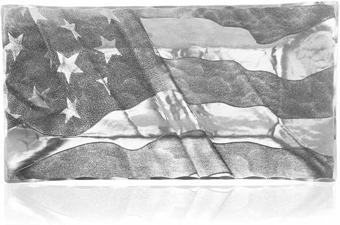 Wendell August American Flag Small Horizon Server – Handcrafted Aluminum Patriotic Serving Tray, USA 250th Anniversary (1776–2026), Made in USA Collectible Gift