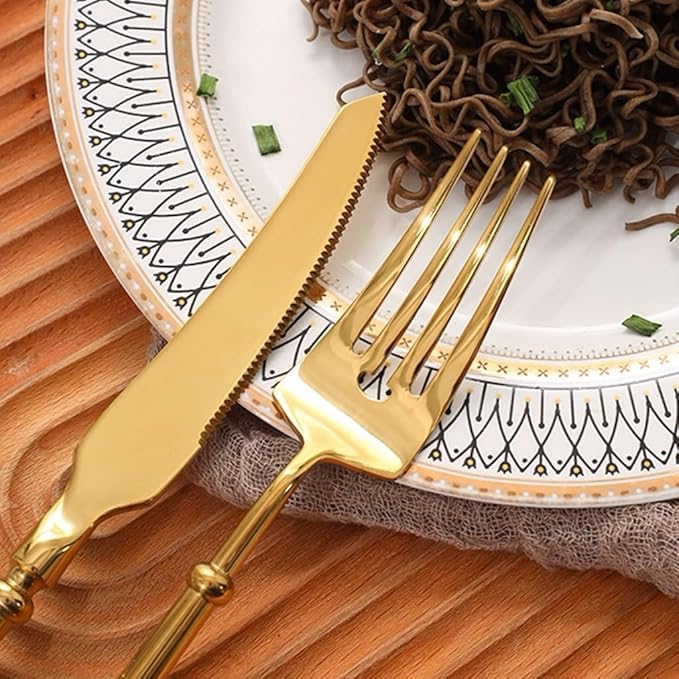 Exquisite Stainless Steel Cutlery Set Knife Fork Spoon Silverware Set Mirror Polished Flatware Set Kitchen Utensils Dessert Spoon Practical