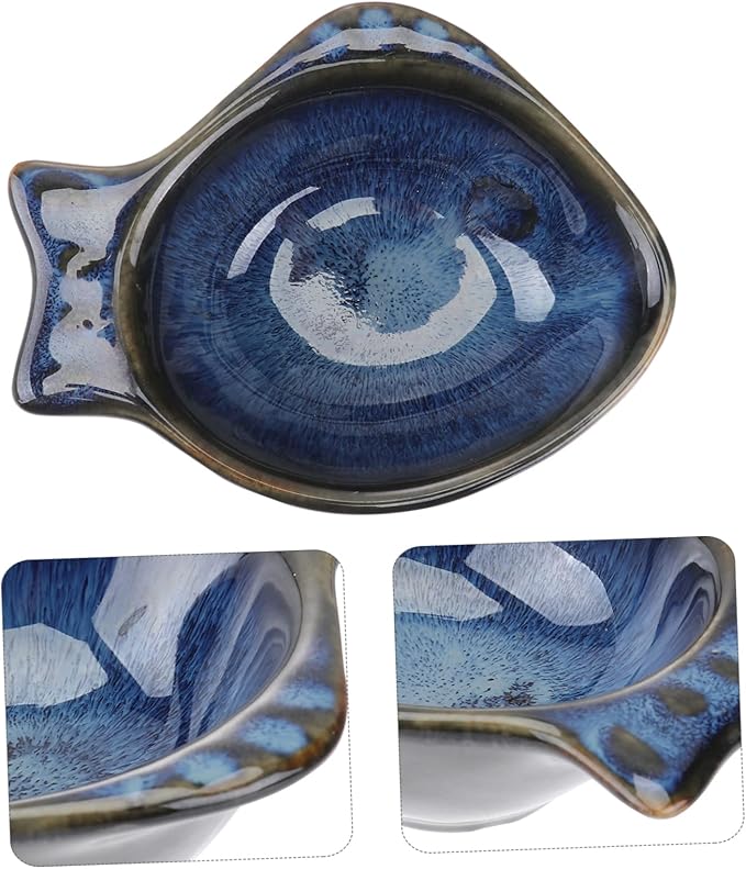 Animal Shaped Dip Plate Ceramic Serving Bowl Appetizer Plate for Boys and Girls