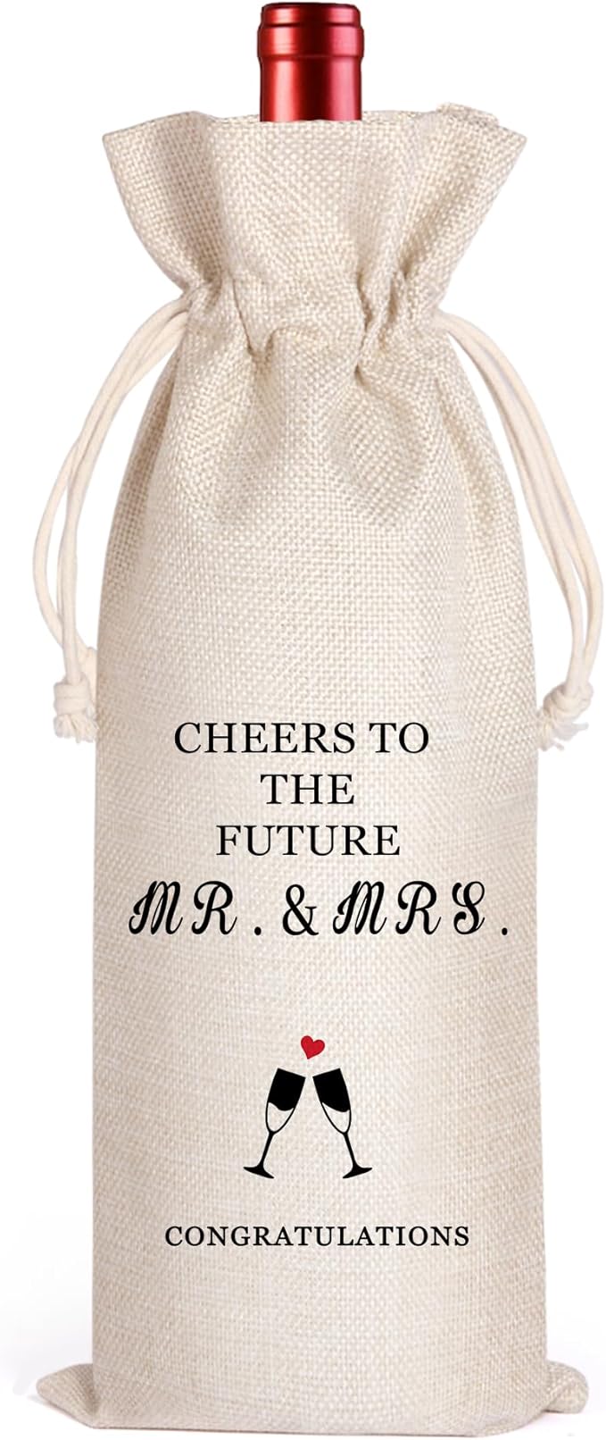 LANBAIHE Mr & Mrs Wine Bag - Engagement & Wedding Gift, Cheers to The Future