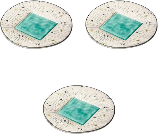 Setomonohonpo Setomonohonpo 8.0 Appetizer Plate, Set of 3, 9.8 x 1.2 inches (24.8 x 3 cm)