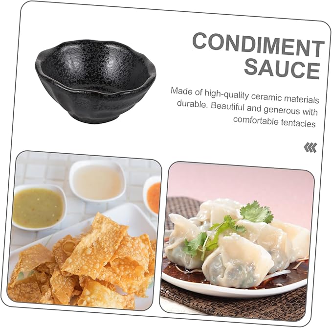 1Pc Creative Irregular Ceramic Seasoning Dish Unique Appetizer Plate for Dipping Sauces for Home Restaurant Use Attractive Design for Oil Sugar Vinegar and More
