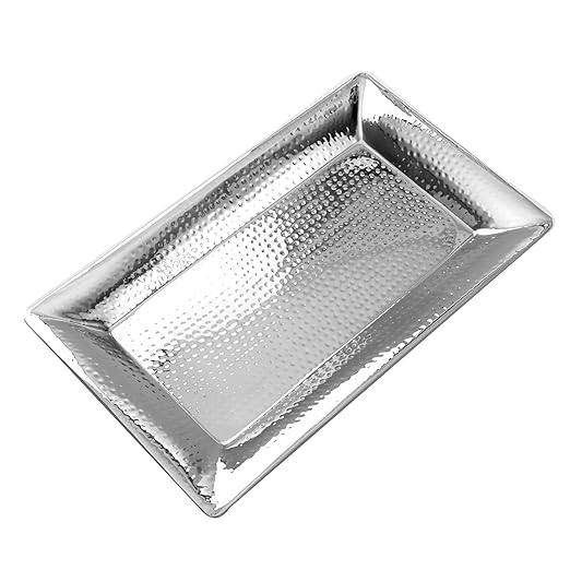 American Metalcraft 22” x 13” Rectangular Hammered Stainless Steel Tray