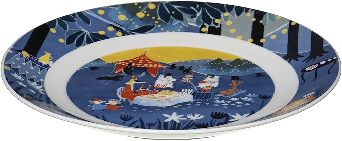 Yamaka Shoten MM3203-330 Luonto Plate, 7.7 inches (19.5 cm), Party, Microwave Safe, Moomin Goods, Scandinavian, Mother's Day, Tableware, Wedding Gift, Made in Japan