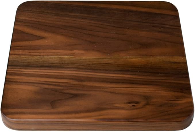 Winterworm Rustic Walnut Wooden Tray Solid Wood Serving Tray Square Rectangle Platter Tea Tray Coffee Table Tray (Square Large (9 x 9 inch))