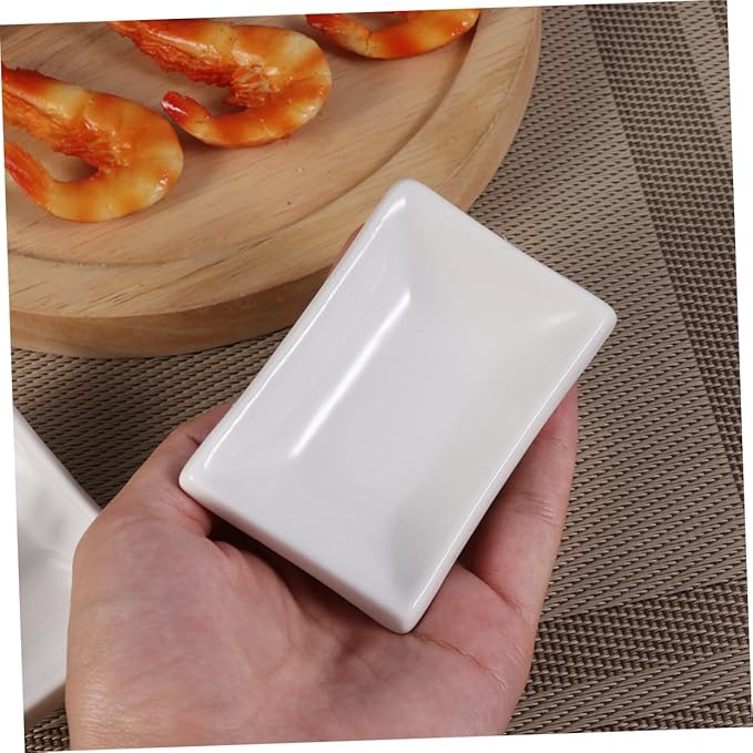 Alipis Soy Sauce Dishes 3 Inch Ceramic Sauce Plate Appetizer Serving Tray Snack Serving Tray for Condiments