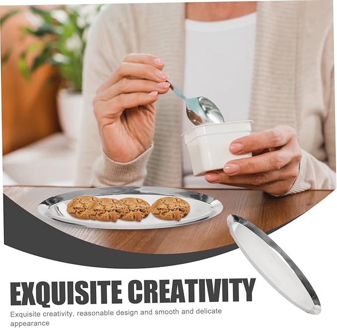 GLEAVI Stainless Steel Food Display Tray Creative Snack Serving Platter for Parties Weddings and Events Metal Towel Tray Easy to Clean