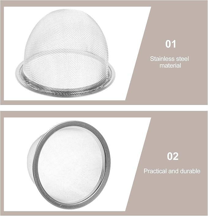Yardwe Stainless Steel Tea Strainer Basket 2.8 Inch Mesh Infuser Insert for Loose Leaf Tea Brewing Replacement Teapot Filter