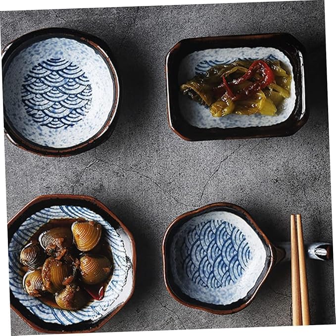 2pcs Japanese Dipping Dish Cutlery Tray Vintage Tray Dessert Trays Ceramic Chopsticks Holder Mini Sushi Tray Dip Dishes Sauce Plate Sauce Dipping Dish Ceramic Chopstick Rest