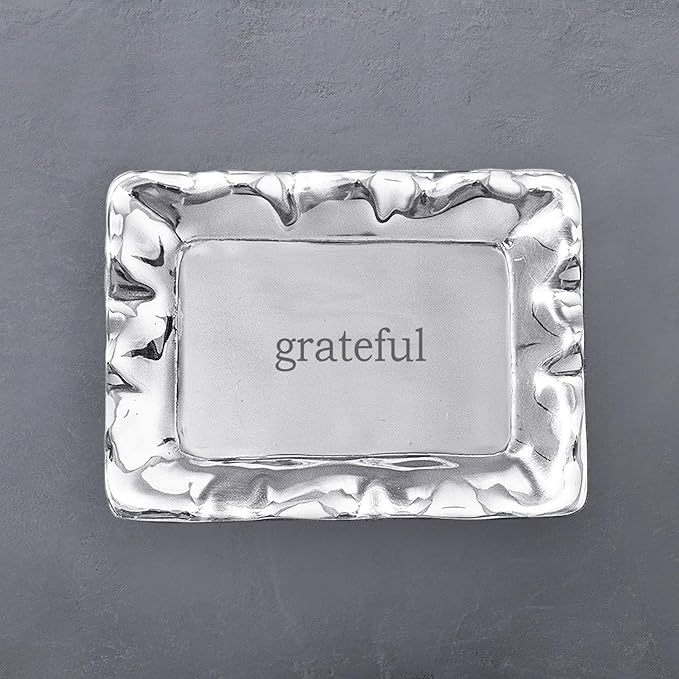 Beatriz Ball Giftables Vento Rect Engraved Tray- Grateful