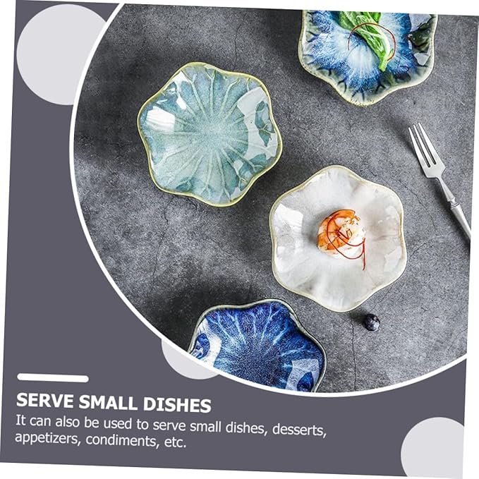 PRETYZOOM 3pcs Assorted Color Ceramic Dipping Dishes Elegant Mustard Plates for Sauces Condiments and Appetizers Food-grade Kitchen Seasoning Bowls for Entertaining and Home Decor