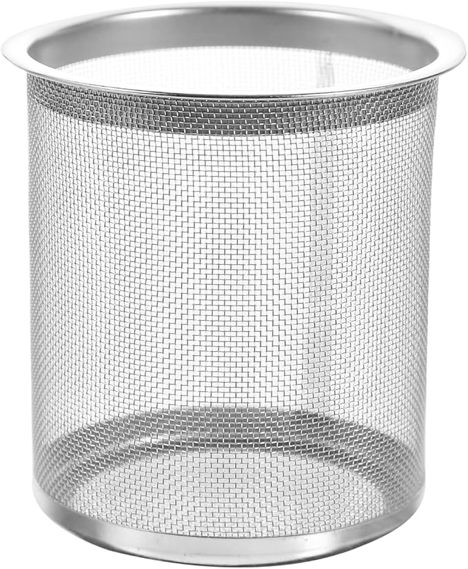 Stainless Steel Tea Strainer for Teapot with Extended Chain Hook Loose Leaf Tea Infuser Basket Metal Filter for Home Brewing