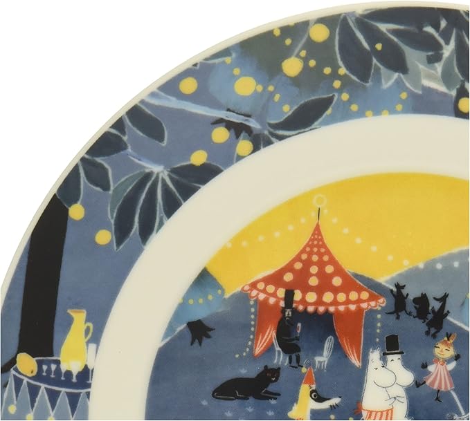 Yamaka Shoten MM3203-330 Luonto Plate, 7.7 inches (19.5 cm), Party, Microwave Safe, Moomin Goods, Scandinavian, Mother's Day, Tableware, Wedding Gift, Made in Japan
