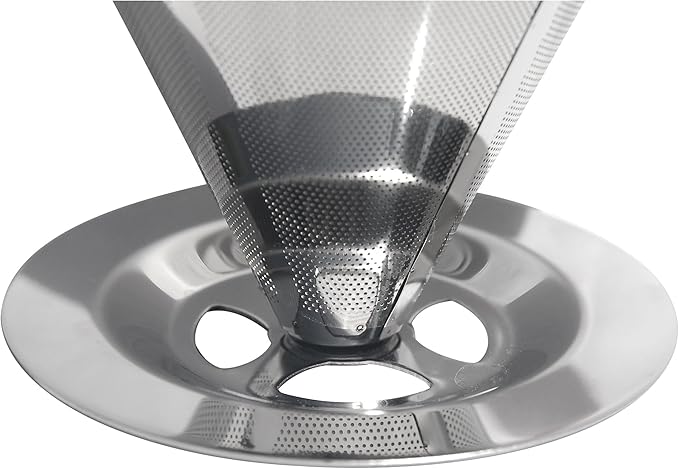 Mixpresso Pour Over Coffee Cone Dripper with Cup Stand - Paperless and Reusable Coffee Maker Filter