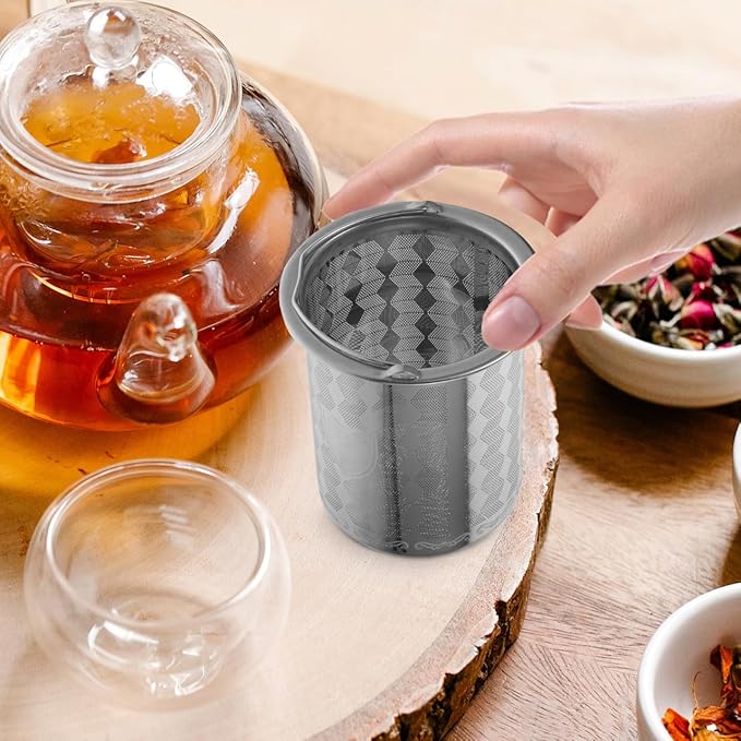 Luxshiny Tea Leak Tea Filter - 3Pcs Stainless Steel Strainers for Loose Extra Fine Mesh Infuser for Teapots Mugs and Cups