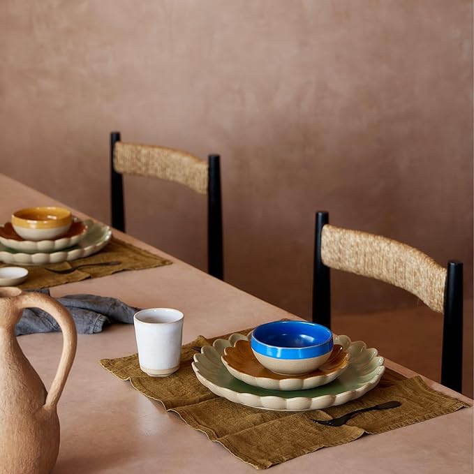 Costa Nova Ceramic Stoneware 7" Appetizer Plate - Marrakesh Collection, Cumin| Microwave & Dishwasher Safe Dinnerware | Food Safe Glazing | Restaurant Quality Dinnerware