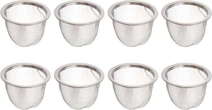 8pcs Stainless Steel Tea Filter Sturdy Metal Infuser for Loose Leaf Tea Diameter Height for Home Brewing Herbs Spices Design for Use
