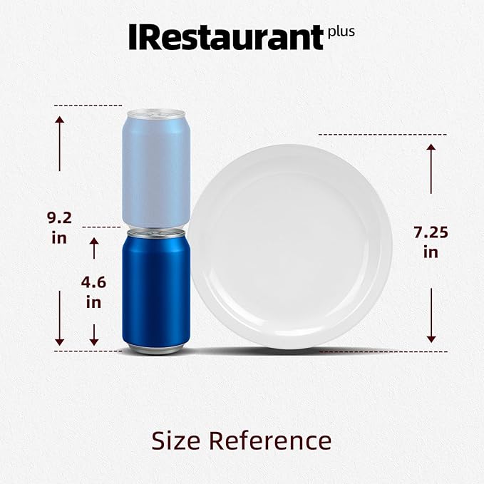 Stoneware Narrow Rim Commercial Grade Dinnerware, Bright White, Plate 7.25", Case of 36