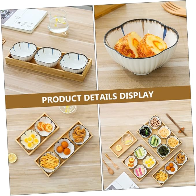 Alipis Japanese Snack Plate Set Snack Tray Serving Plate for Dried Fruit Appetizer Condiment Family Restaurant