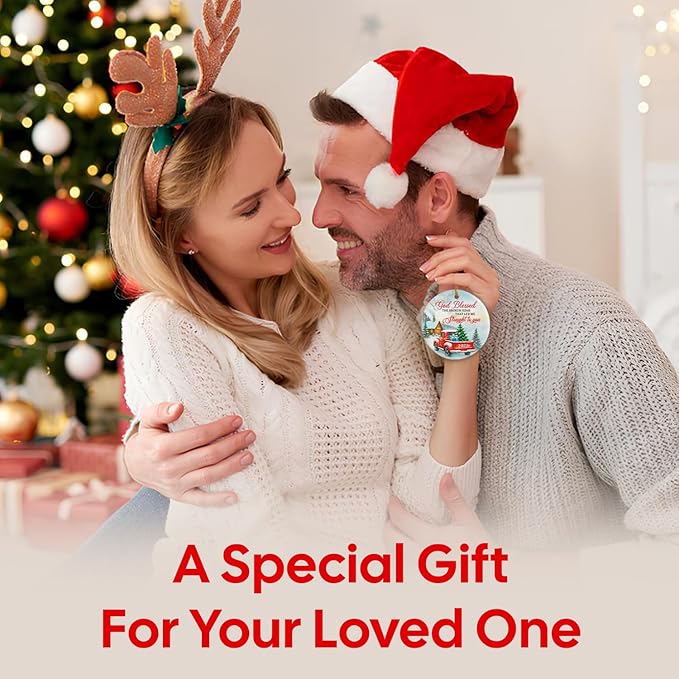 NewEleven Couples Gifts for Christmas - Heartfelt Gifts for Boyfriend, Girlfriend, Wife, Husband - Couples Christmas Ornament from Him, Her - Christmas Ornament