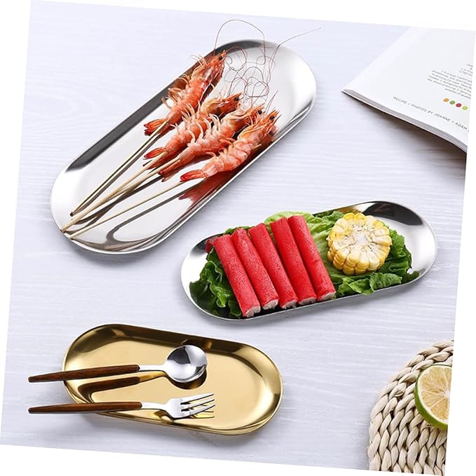 Garneck 2pcs Storage Tray Decorative Serving Plate for Desserts and Fruits for Parties Weddings and Hotel Displays