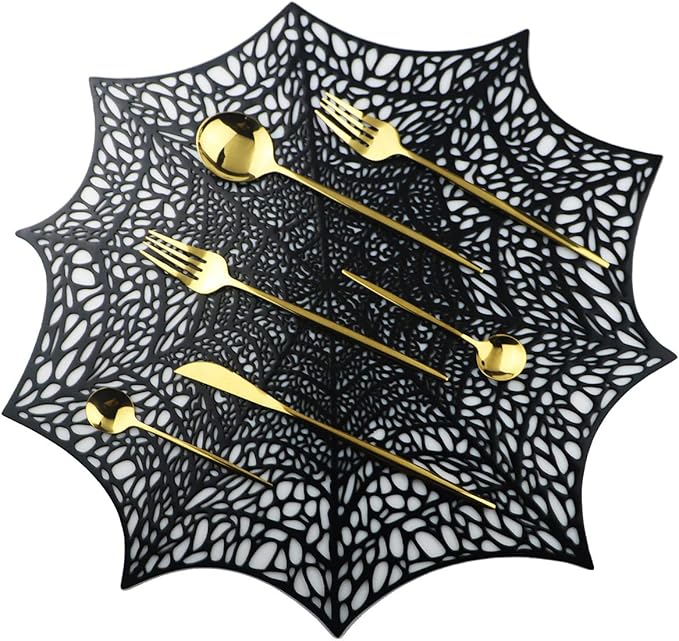 Mirror Polished Black Silverware Set,24-Piece 304 Stainless Steel Satin Finish Flatware Set,Kitchen Utensil Set,Tableware Cutlery Set for Home and Restaurant, Dishwasher Safe Service For 6