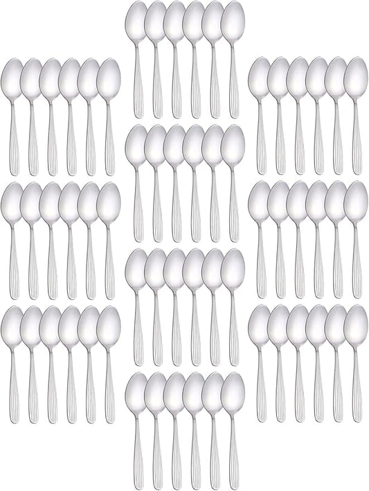 Dinner Forks, Spoons & Dinner knives Set, Food Grade Stainless Steel Silverware Set, Mirror Polished, Dishwasher Safe Flatware Set (60-Pcs, Dinner Spoons)