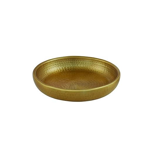 American Metalcraft ADSEAG12 Hammered Aluminum Seafood Tray, Double Wall, Gold, 80-Ounce