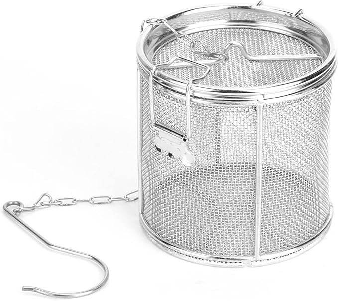 Mesh Tea Ball, Stainless Steel Tea Infuser Strainers Reusable Tea Filter Bags Diffusers with Chain Hook and Lid (10 * 10cm)