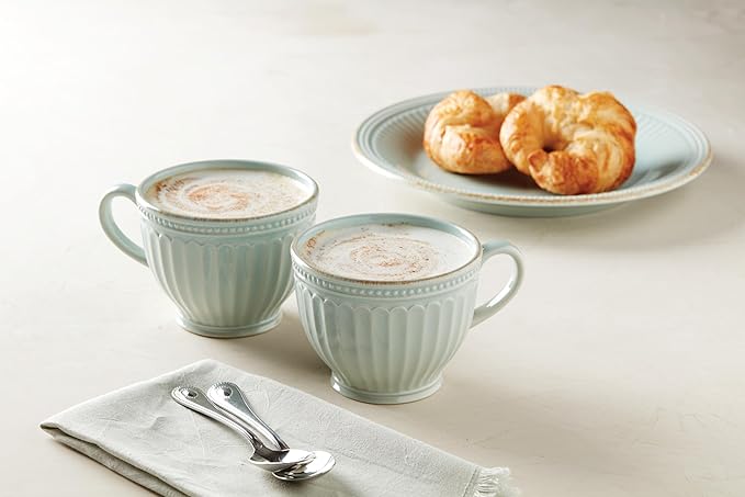 Lenox 892449 French Perle Groove 2-Piece Latte Mug Set