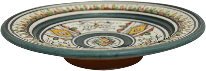 Ceramic Plates Moroccan Handmade Appetizer Tapas Serving Decorative 8 inches Round