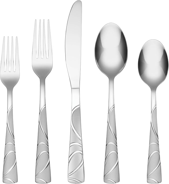 Cambridge 420620CBW12 Sasha Sand 20-Piece Flatware Set