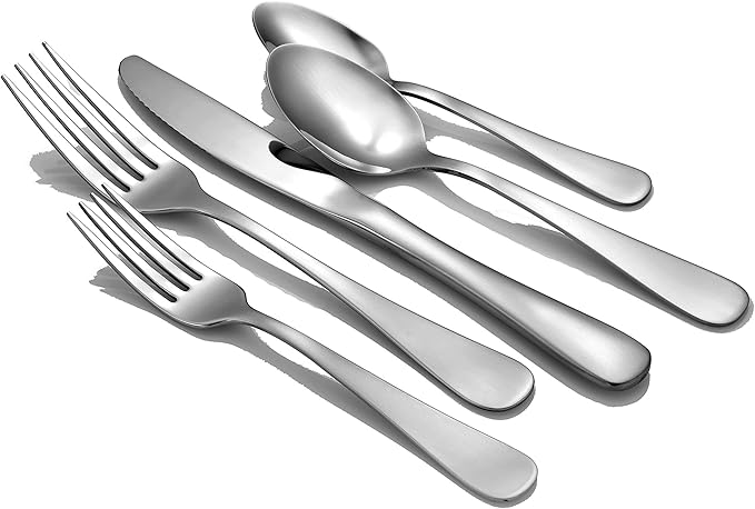 Liberty Tabletop Satin Annapolis 45 Piece Flatware set for 8 Made in USA