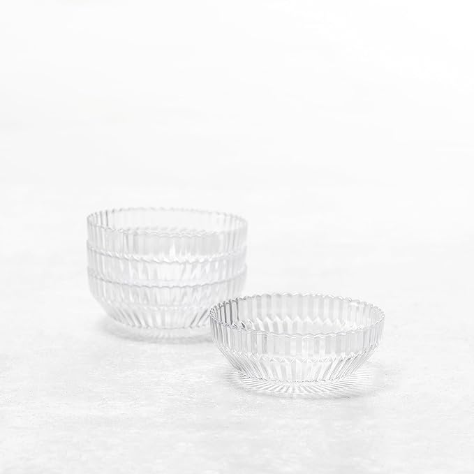 Fortessa Archie Glass Cereal Bowl, 22.8 Ounce, Clear