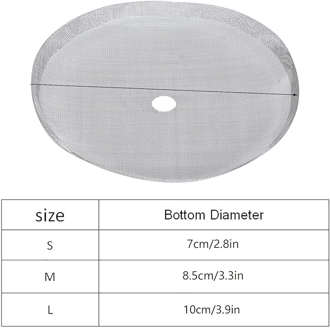 5Pcs 304 Stainless Steel Coffee Dripper, 80 Mesh Coffee Strainer, Coffee Pot Mesh Filter Accessory (1000ml)