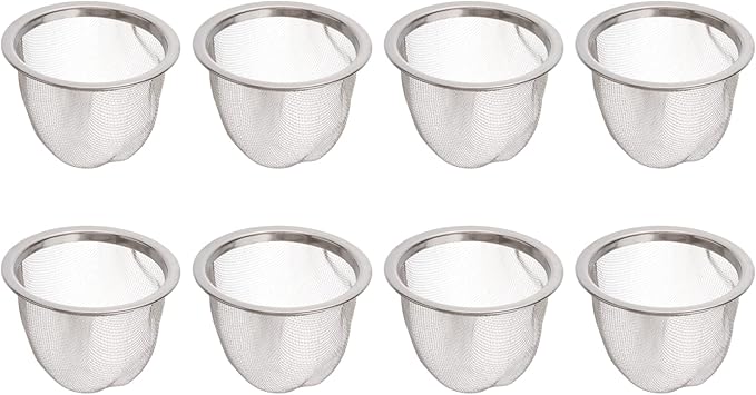 Tofficu Stainless Steel Tea Filter 2.55 Inch Metal Strainer Basket for Loose Leaf Tea Brewing and Teapot Filter Replacement