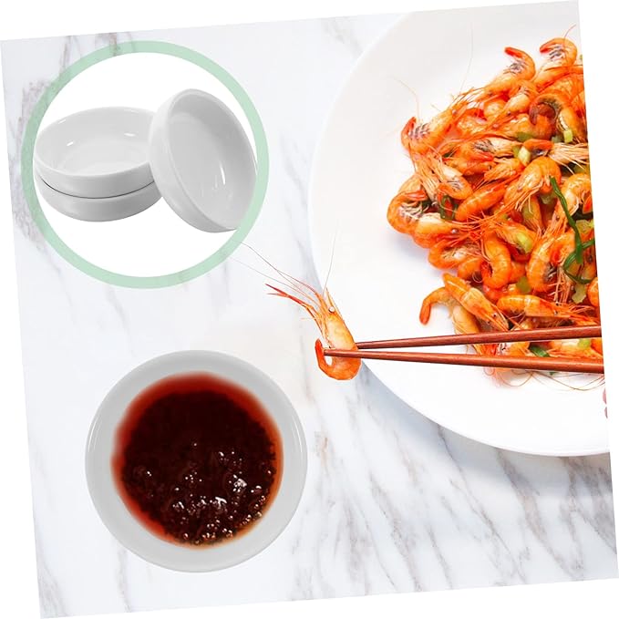 6pcs Ceramic Dipping Bowls for Sauces Condiments and Seasonings Versatile Porcelain Appetizer Plates for Home Use and Parties