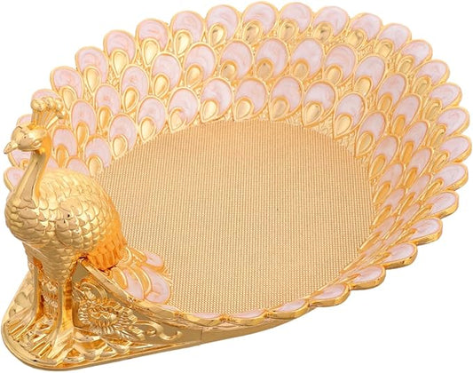 Metal Cake Serving Tray Fruit Plate Decorative Trays Metal Serving Plate Tea Party Platters White Storage