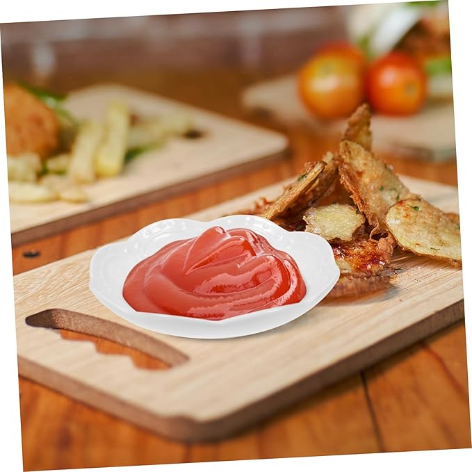 4pcs Soy Sauce Dipping Plate Ceramic Sauce Bowl Seasoning Plate Appetizer Dish Bowl Kitchen Essential